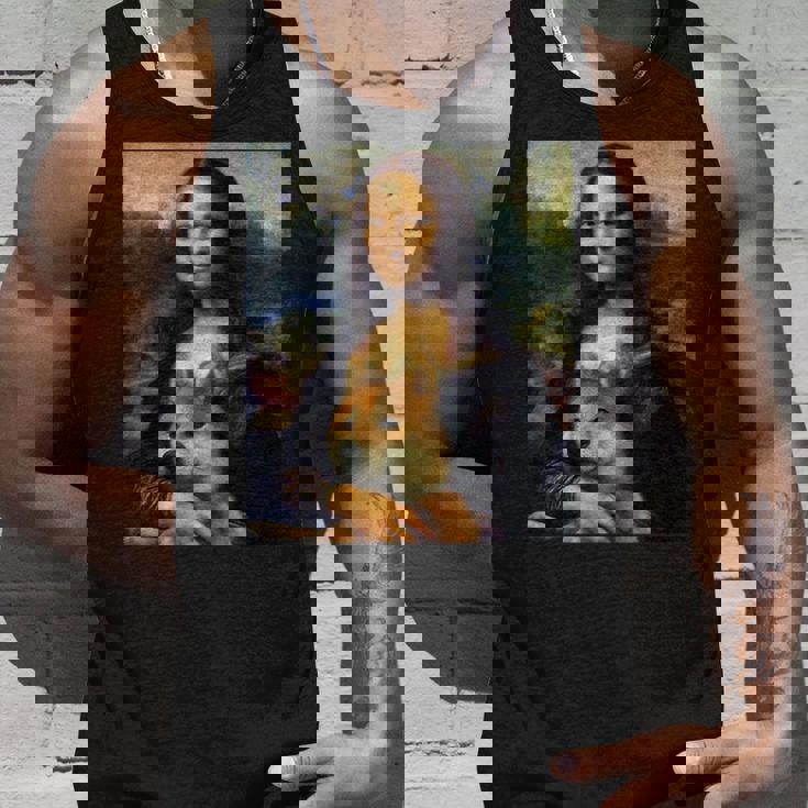 モナリサダヴィンチ プリントシャツ 柴犬とモナリサ タンクトップ 彼への贈り物