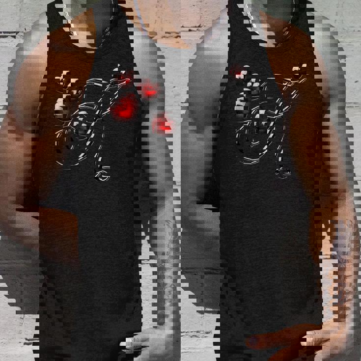 モノグラム イニシャル文字 K ラブ ハート タンクトップ 彼への贈り物