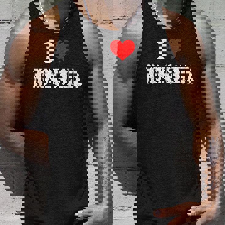 モンゴル I Love Mongolia タンクトップ 彼への贈り物