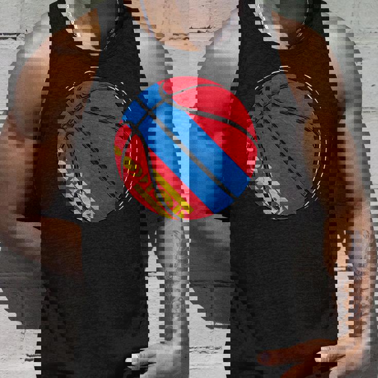 モンゴルの国旗が付いたバスケットボールボール タンクトップ 彼への贈り物