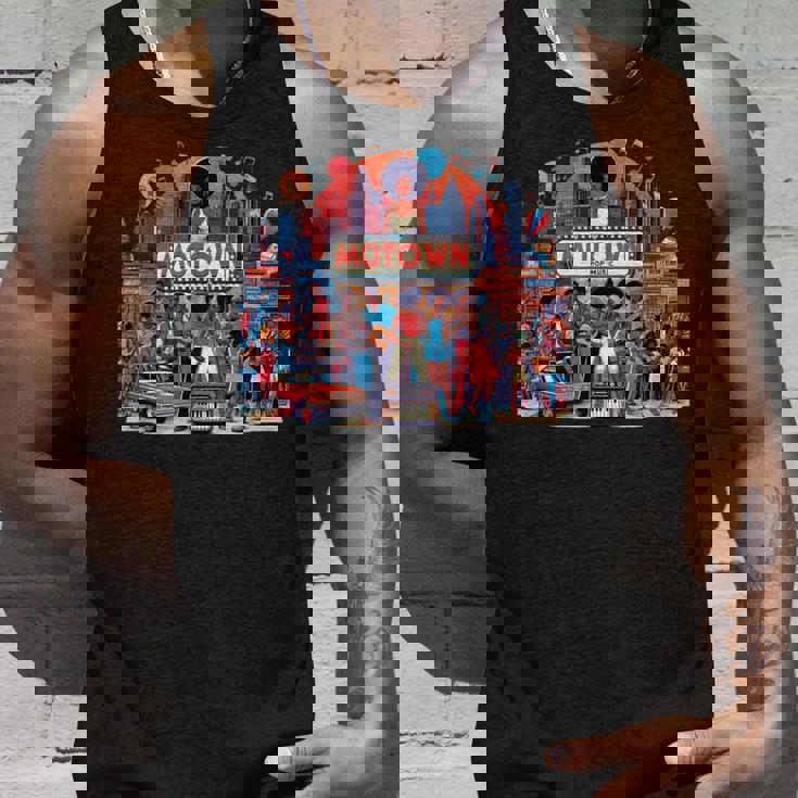 モータウン時代の懐かしい音楽デザイン タンクトップ 彼への贈り物