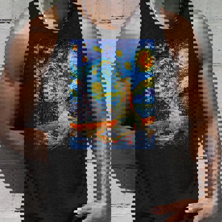 ユニコーン恋人のためのユニコーン恋人のスターリーナイトヴァンゴッホ タンクトップ 彼への贈り物