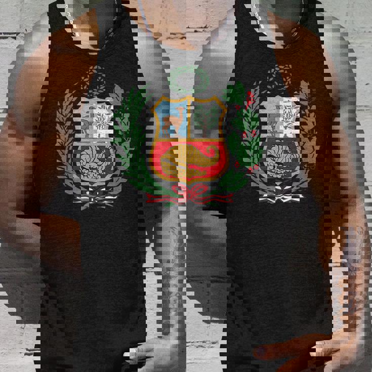 ユニセックス ペルーポロ ペルーストライプ レッド フットボール サッカー クレスト タンクトップ 彼への贈り物