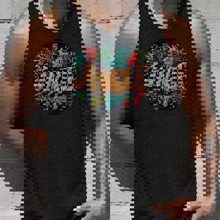 ユニークなスタイルの素晴らしいジャングルグラフィック。 タンクトップ 彼への贈り物