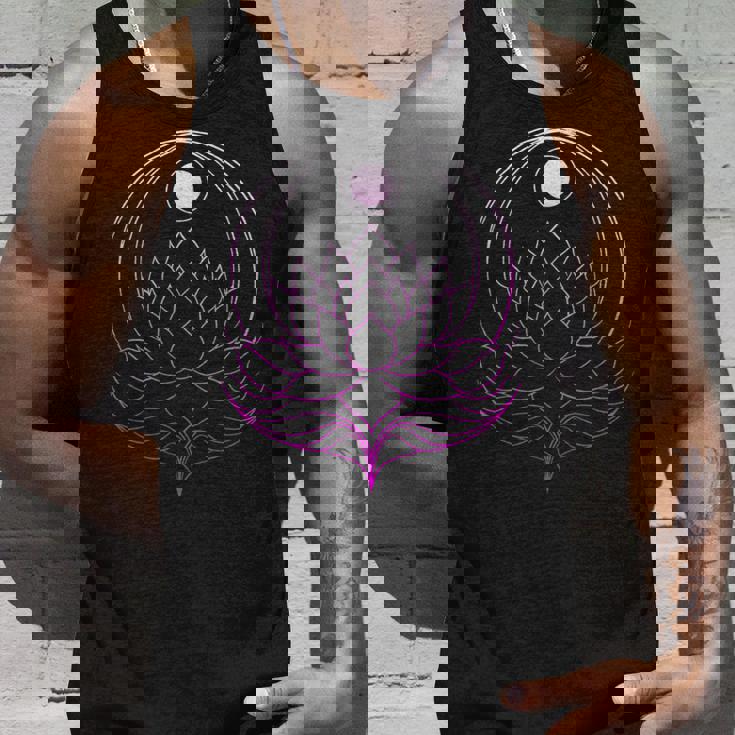 ヨガと瞑想用の月付きヨガ衣装ロータス ナマステ タンクトップ 彼への贈り物