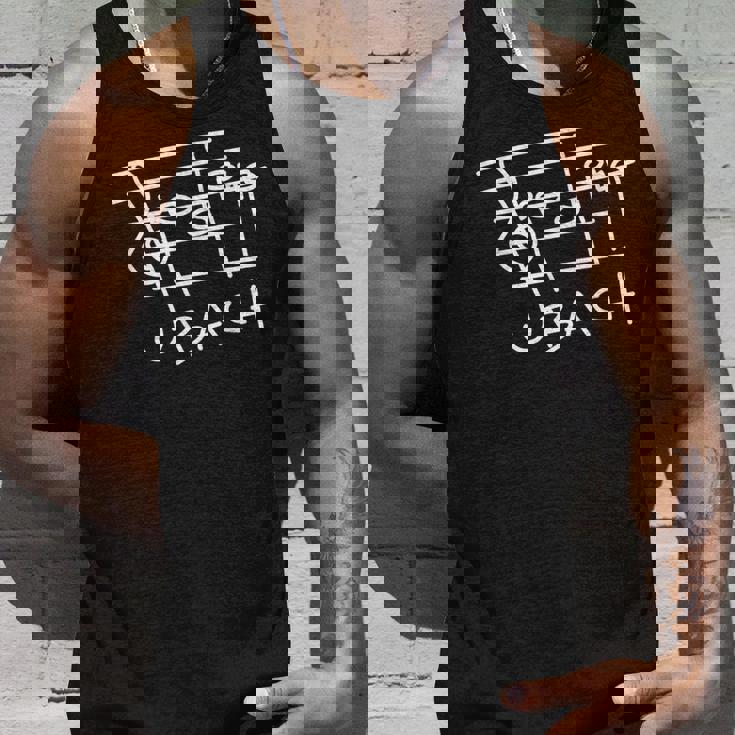 ヨハン・セバスティアン・バッハ「B-A-C-H」ミュージシャンへの音楽ギフト タンクトップ 彼への贈り物