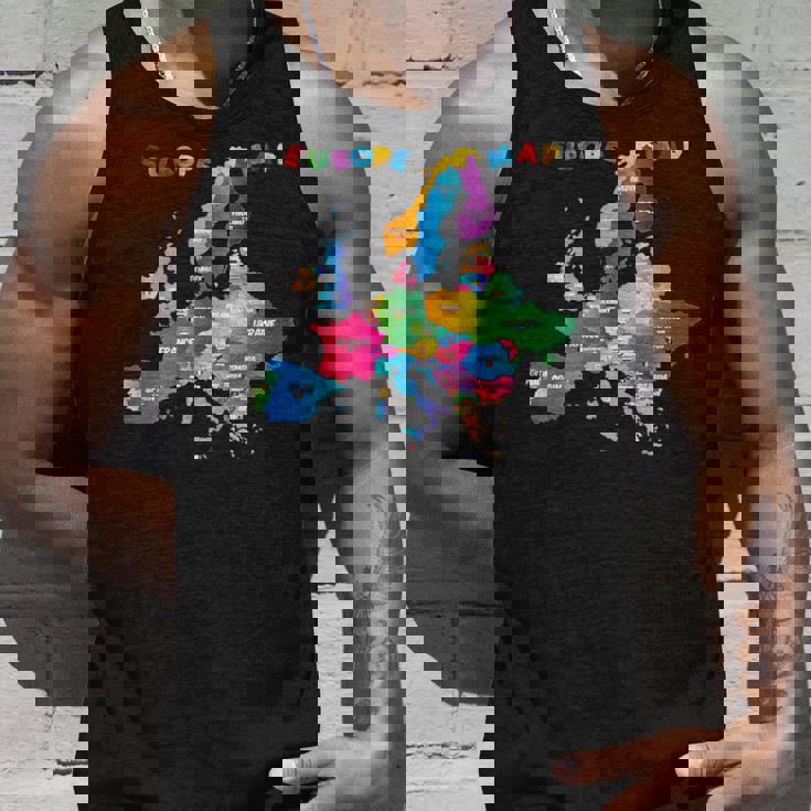 ヨーロッパ地図、国旗、ヨーロッパ諸国 タンクトップ 彼への贈り物