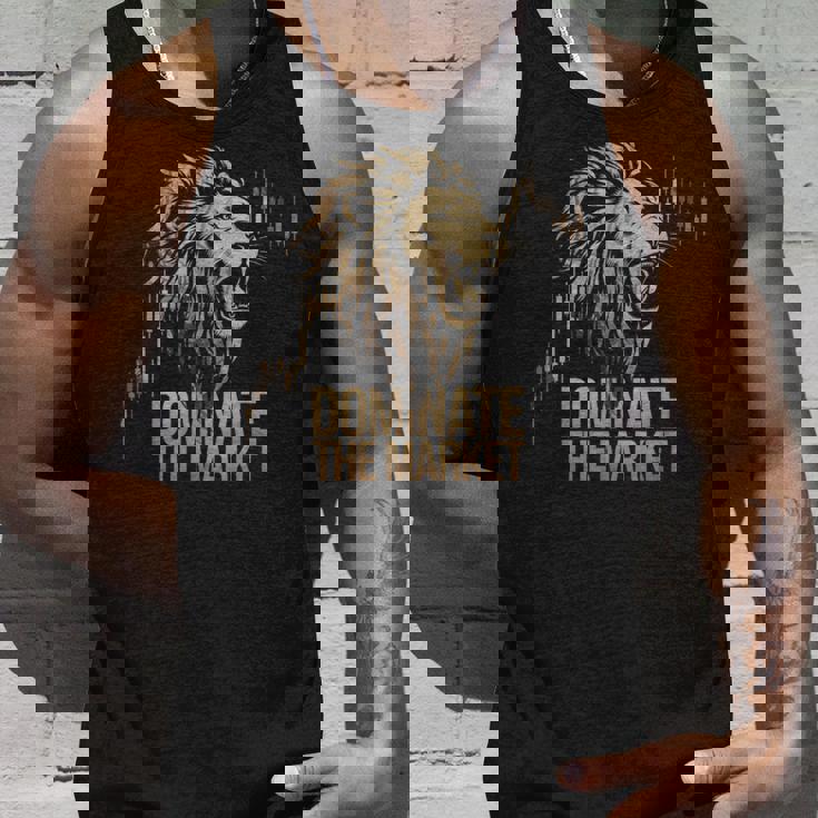 ライオントレーダーが市場を支配するローソク足チャートトレーダー タンクトップ 彼への贈り物