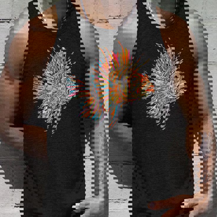 ライオンフィッシュ 動物 グラフィック アートワーク ライオンフィッシュ タンクトップ 彼への贈り物