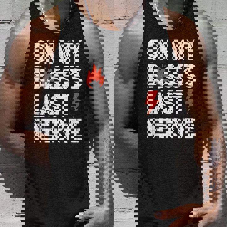 ライトニングボルトでボスの最後の神経質について タンクトップ 彼への贈り物