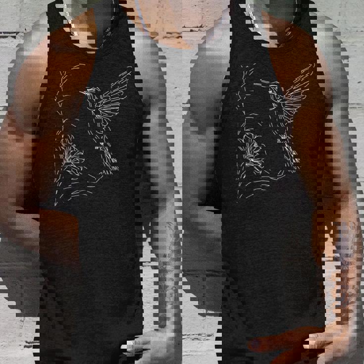 ラインアート 鳥・鳥類学者 コスタのハチドリ タンクトップ 彼への贈り物