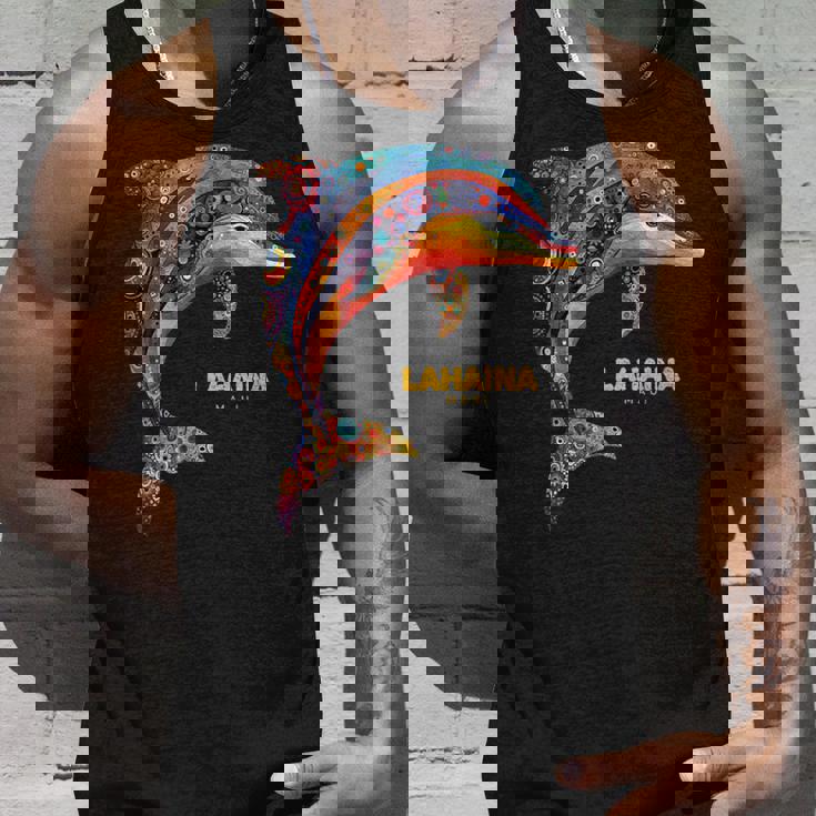 ラハイナ マウイ ハワイ ティー ハワイアン ダイビング バケーション イルカ タンクトップ 彼への贈り物