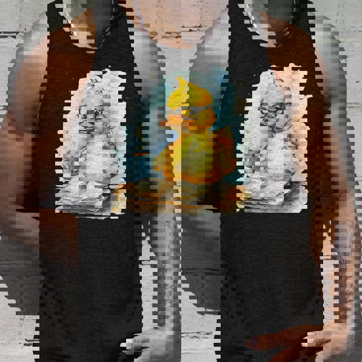 ラバーダックリーダー コーヒー愛好家 読書本 ラバーダッキー タンクトップ 彼への贈り物