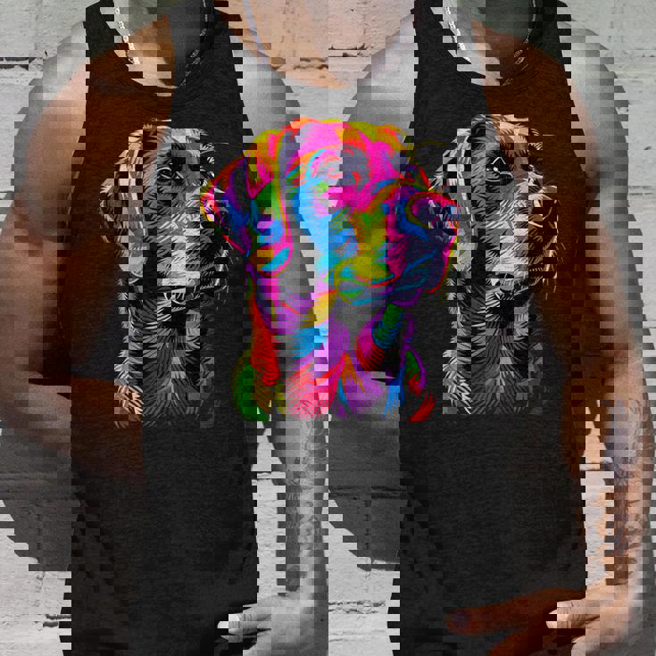 ラブラドールレトリバー カラフルカラー ポップアート グラフィック 犬 ラブラドール タンクトップ 彼への贈り物