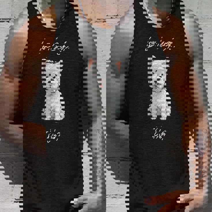 ラブ・ラフ・ウーフ-ウェスティ-ウエスト・ハイランド・テリア タンクトップ 彼への贈り物