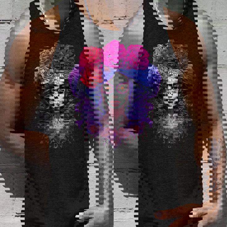 ラ・カトリーナ、ディア・デ・ロス・ムエルトス メキシコの死者の日 タンクトップ 彼への贈り物