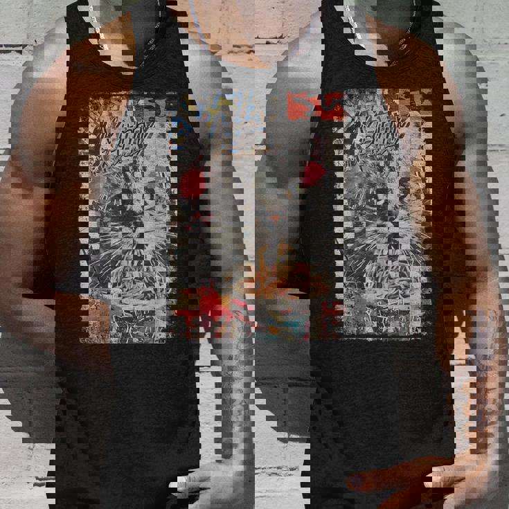 ラーメンヌードル 猫 ヴィンテージ 日本 Hip Hopヒップホップ かわいい オタク レトロ 猫 マンガ アニメ タンクトップ 彼への贈り物