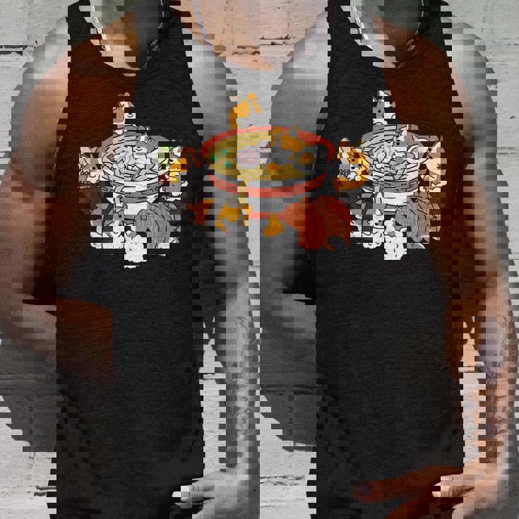 ラーメン寿司ウェルシュ・コーギー・ペンブローク犬 タンクトップ 彼への贈り物