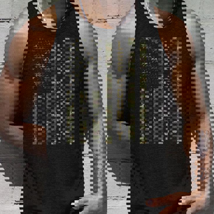 リー郡 アメリカ合衆国 アンティーク調迷彩 米国旗付き タンクトップ 彼への贈り物