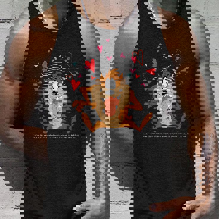 ルーニー・テューンズ タズ スピニング ハート 楽しい タンクトップ 彼への贈り物