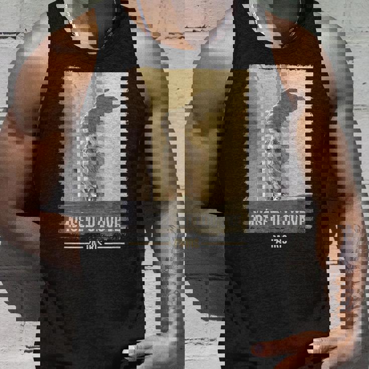 ルーヴル美術館 パリ フランス 翼のある勝利 筆プリント タンクトップ 彼への贈り物