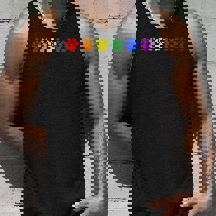 レインボー肉球 Lgbtq プライド ミニマル タンクトップ 彼への贈り物