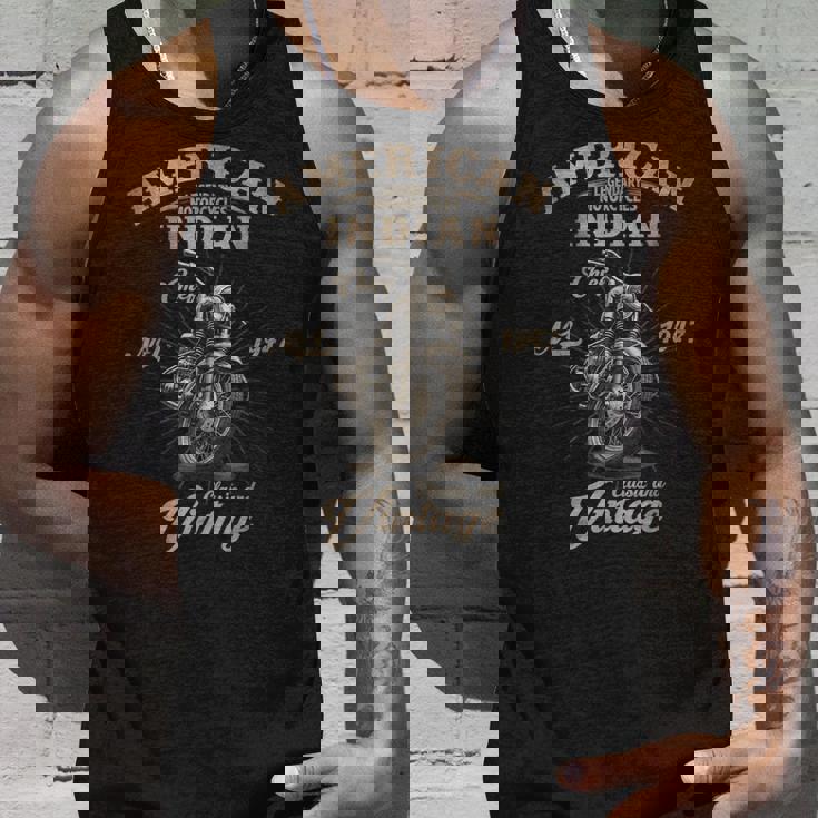 レトロ アメリカン オートバイ インディアン オールドバイカー タンクトップ 彼への贈り物