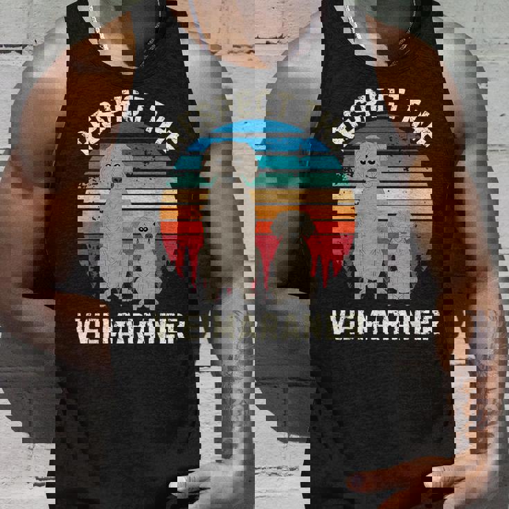 レトロ リスペクト ワイマラナー ヴィンテージ グランジ ワイマラナー 恋人 タンクトップ 彼への贈り物