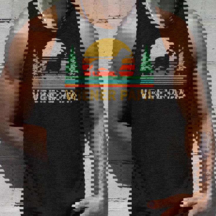 レトロ ワイナー 犬 パパ ギフト ヴィンテージ 犬 ダックスフンド ダックスフンド ダックス ドクシー タンクトップ 彼への贈り物