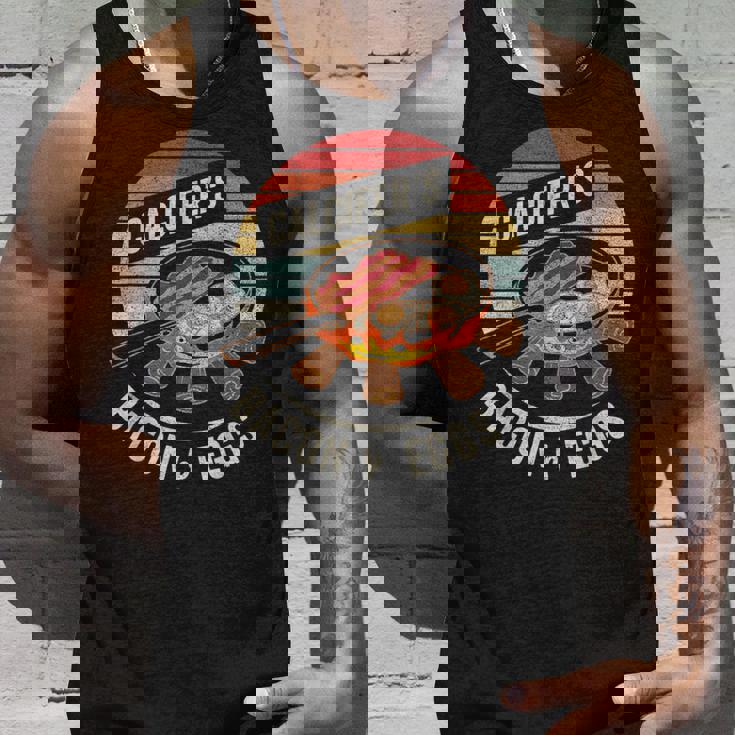 レトロ ヴィンテージ カルシファーのベーコンと卵料理 食品愛好家 タンクトップ 彼への贈り物