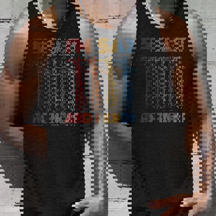 レトロ ヴィンテージ サックス ジャズ 音楽 バリトン サックス タンクトップ 彼への贈り物