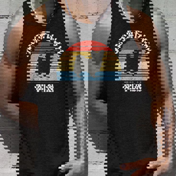 レトロパピヨン 犬 ギフト タンクトップ 彼への贈り物