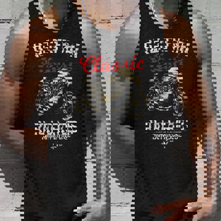 レトロマン島ttレースヴィンテージバイクレース タンクトップ 彼への贈り物