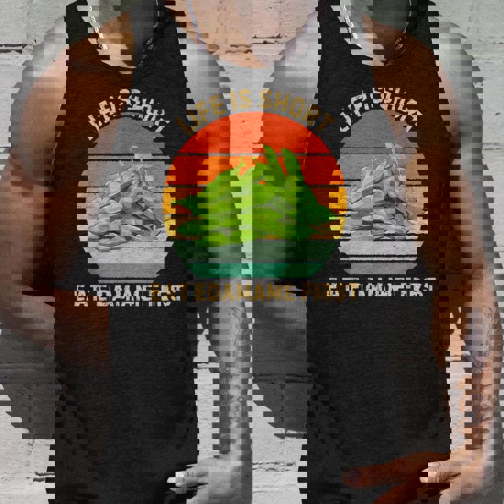 レトロライフは短く食べる 枝豆 はじめて枝豆 食べ物好き タンクトップ 彼への贈り物