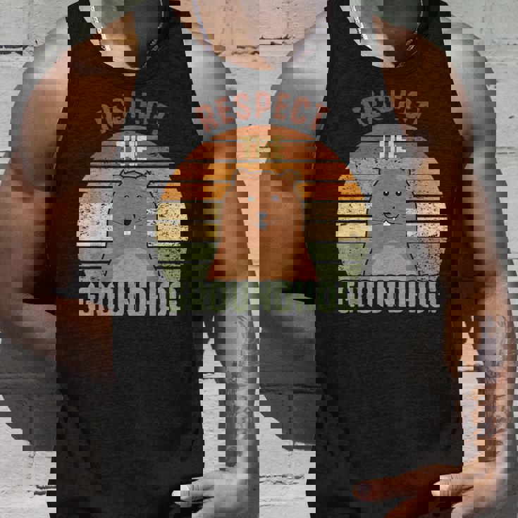 レトロリスペクトザグラウンドホッグハッピーグラウンドホッグデー2025 タンクトップ 彼への贈り物