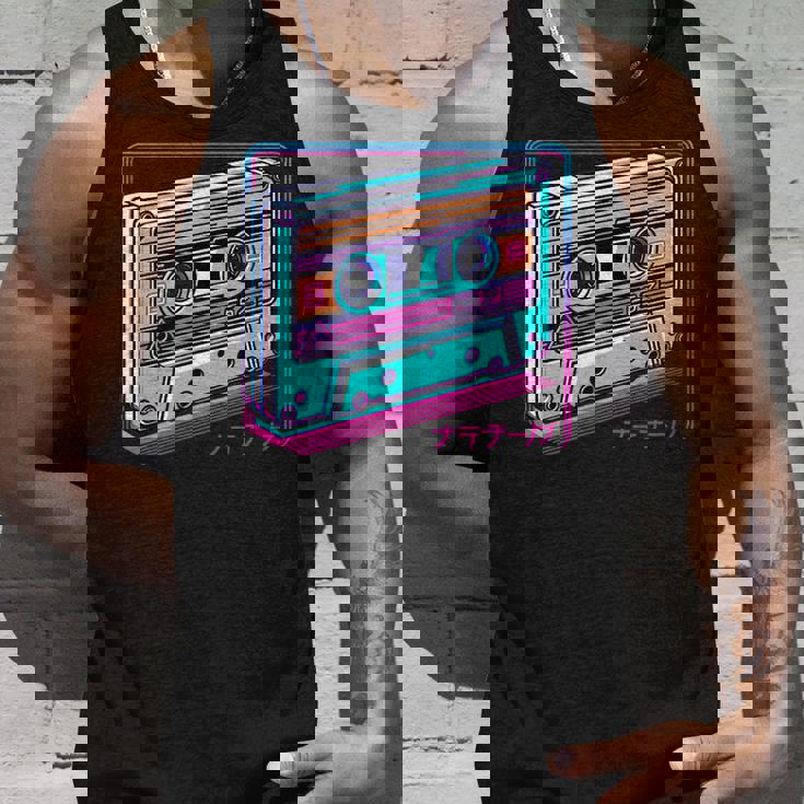 レトロヴェイパーウェイブカセット ロフィ アニメ 日本の美学 タンクトップ 彼への贈り物