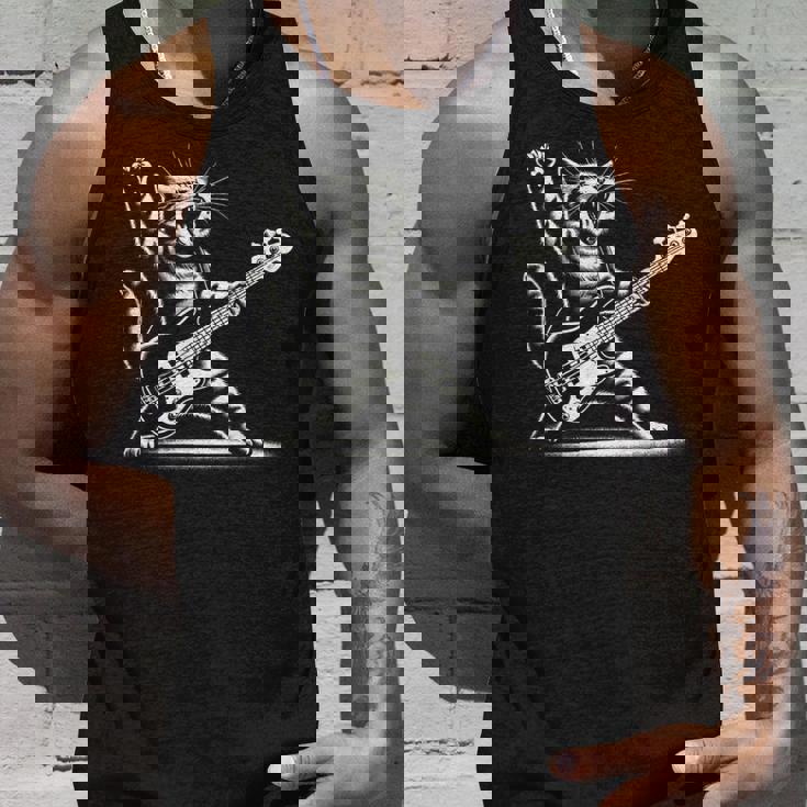 ロッキーキャット ベースギター4面エレキベースプレーヤー タンクトップ 彼への贈り物