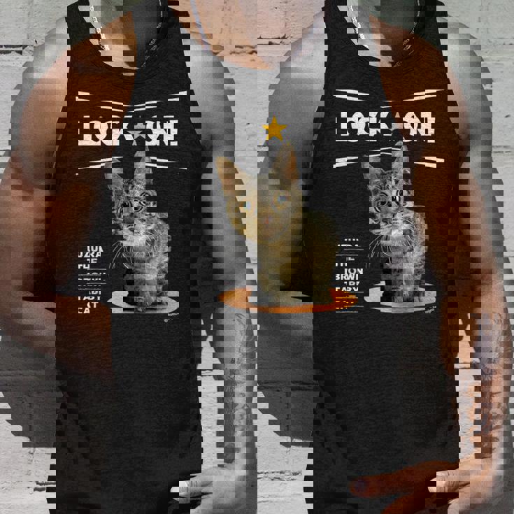 ロックオンなねこ 狙う猫 Cat タンクトップ 彼への贈り物