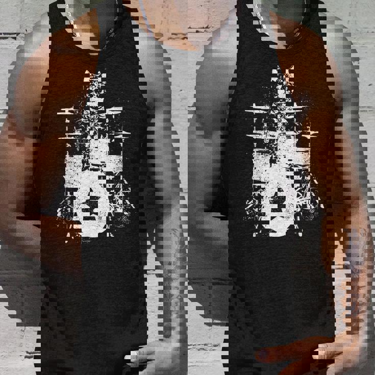 ロックスター ドラマー 猫 ドラム演奏 ミュージシャン バンド 音楽好き タンクトップ 彼への贈り物