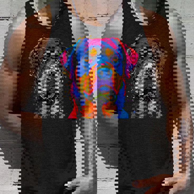 ロットワイラー 犬 カラフル ポップアート 犬の誇り ロットワイラー タンクトップ 彼への贈り物