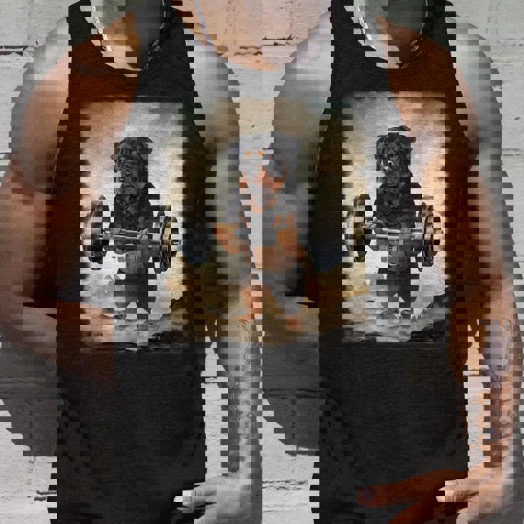 ロットワイラー 犬の筋トレ ウェイトリフティング タンクトップ 彼への贈り物