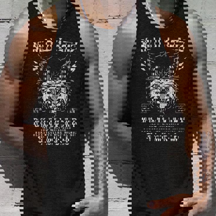 ワイルドカッツ、ロカビリーダイナー、1950年代、ロックンロール、ヴィンテージ タンクトップ 彼への贈り物