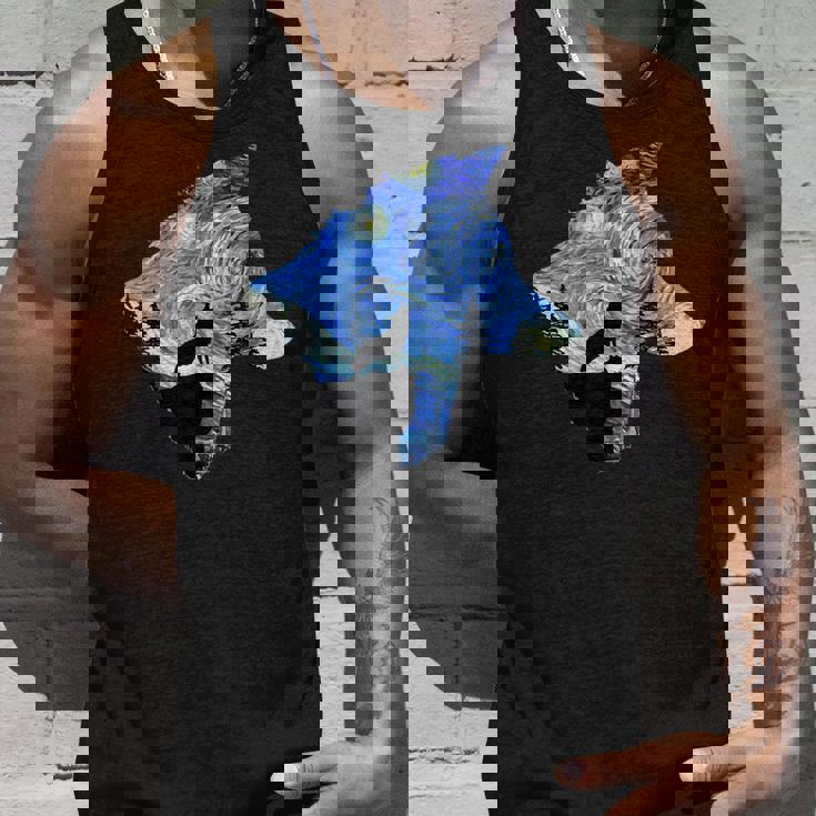 ヴィンセント・ヴァン・ゴッホ作 星月夜狼 有名な絵画 タンクトップ 彼への贈り物