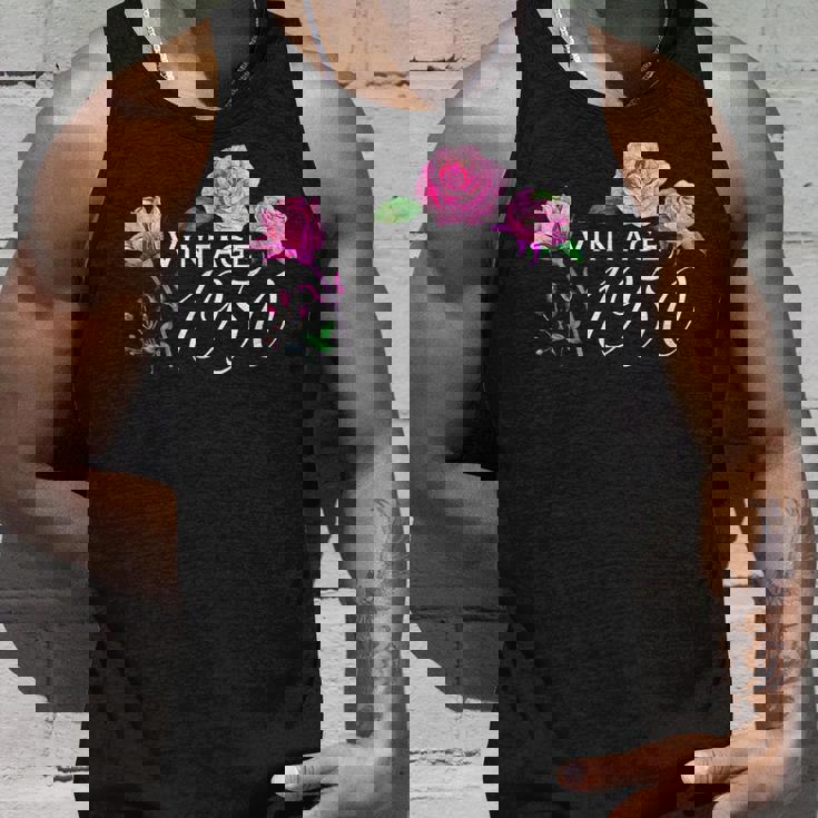 ヴィンテージ 1950 ピンクローズ 75歳 75歳 誕生日 母の日 タンクトップ 彼への贈り物