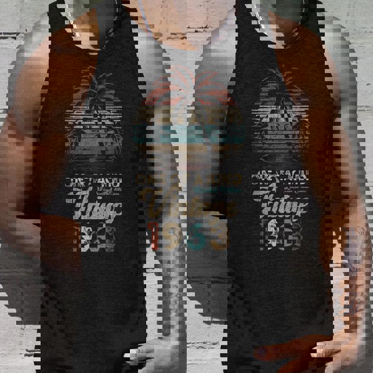 ヴィンテージ 1963 パームツリー サンセット 62歳 誕生日 レトロ タンクトップ 彼への贈り物