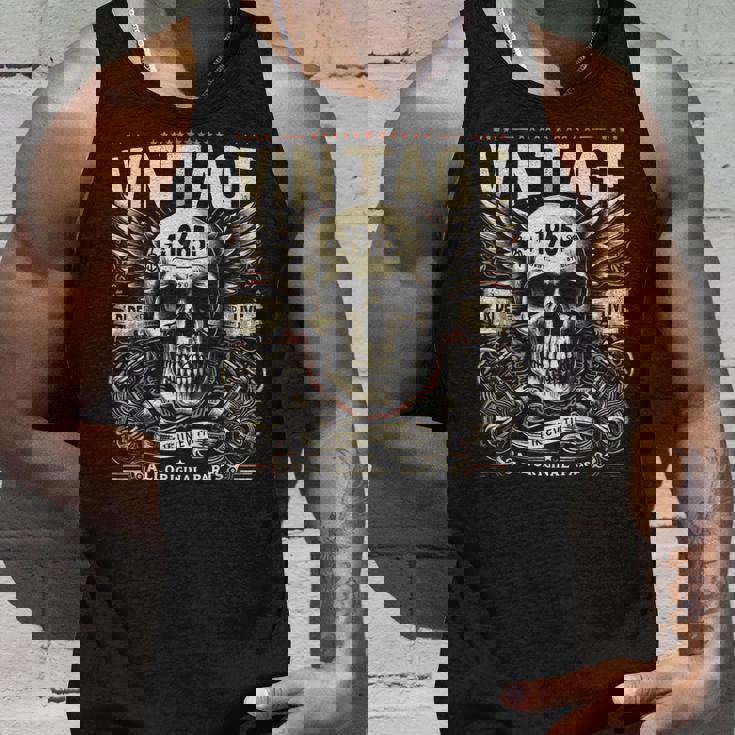 ヴィンテージ 1965 1965年誕生 誕生日 スカル バイカー バイク タンクトップ 彼への贈り物