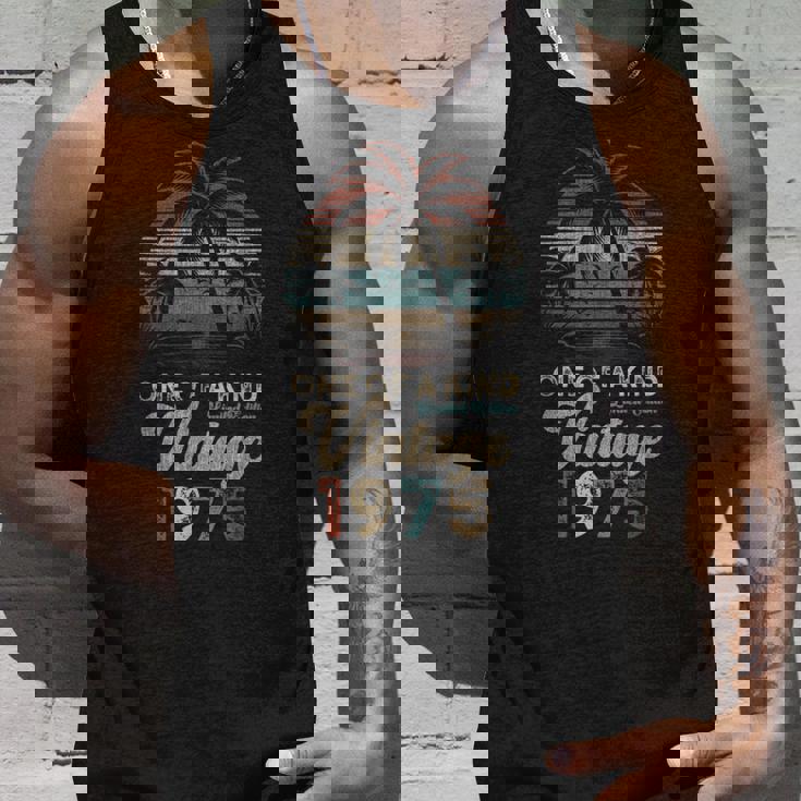 ヴィンテージ 1975 パームツリー サンセット 50歳 誕生日 レトロ タンクトップ 彼への贈り物