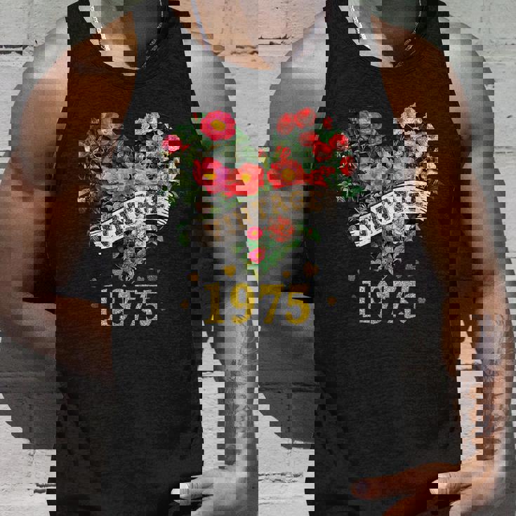 ヴィンテージ 1975年 楽しい かわいい 花柄 花 ラブハート 49歳の誕生日 タンクトップ 彼への贈り物