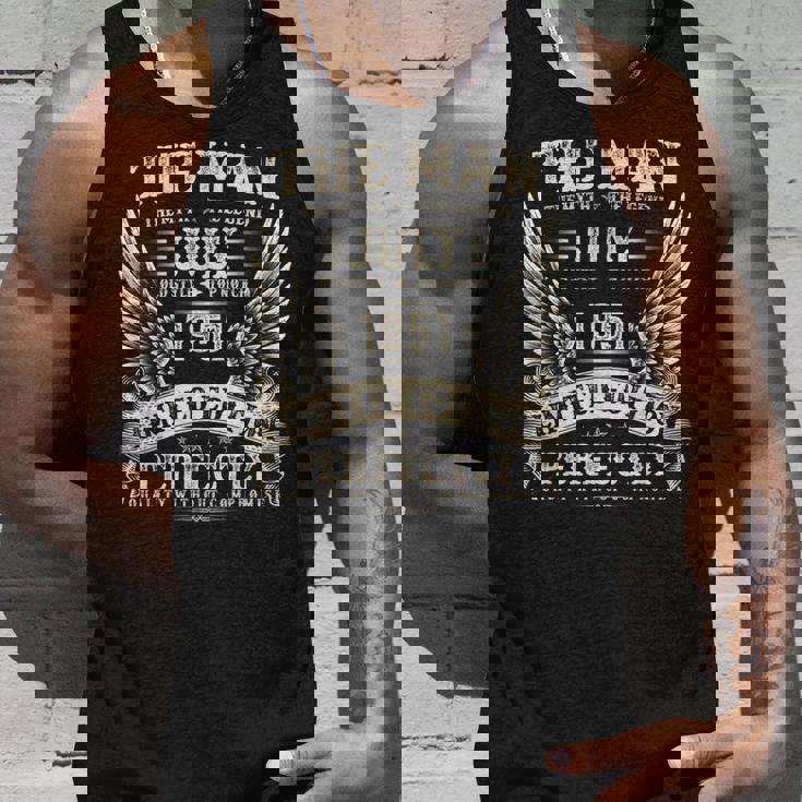 ヴィンテージ 74歳の男性向けギフト 1951年7月 74歳の誕生日 タンクトップ 彼への贈り物