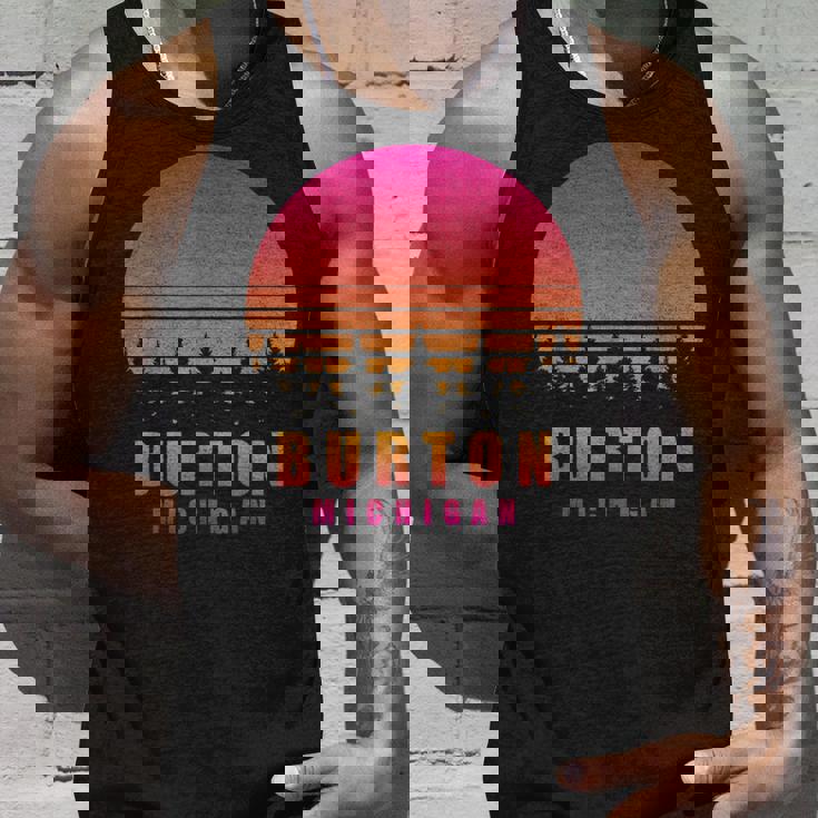 ヴィンテージ Burton Michigan Mi レトロ 70年代 80年代 グラフィック お土産 タンクトップ 彼への贈り物